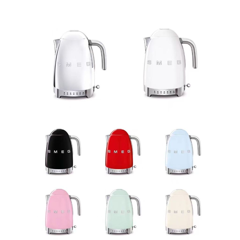 ⚡จัดส่งจากไทย⚡Smeg แท้ 100% กาต้มน้ำร้อน สีครีม รุ่น KLF04 CREU  (2400W/1.7L) | Shopee Thailand