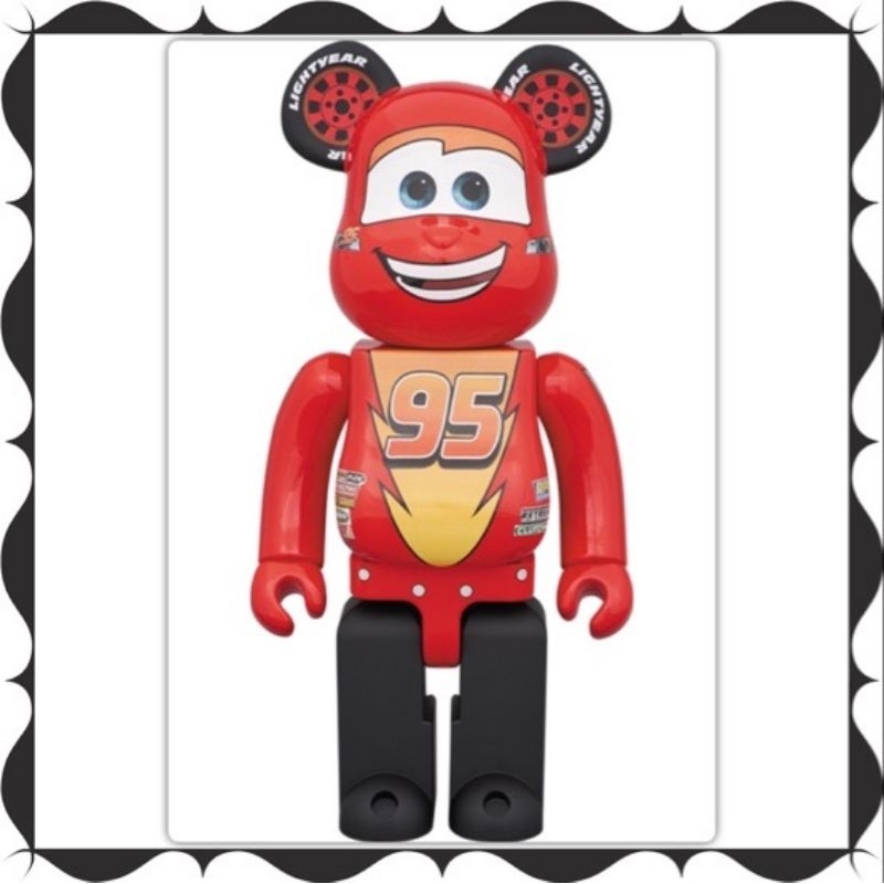ของแท้) BE@RBRICK CARS LIGHTNING McQUEEN 1000％(bearbrick