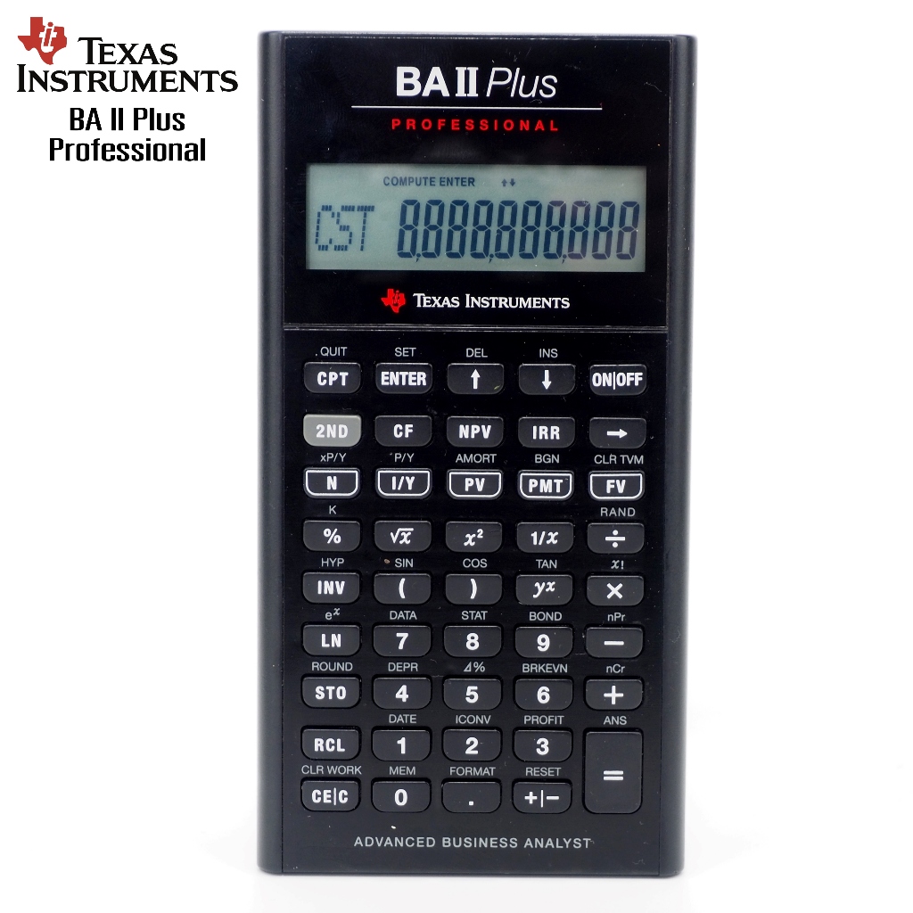 เครื่องคิดเลขทางการเงิน Texas Instruments รุ่น BA II Plus Professional ...