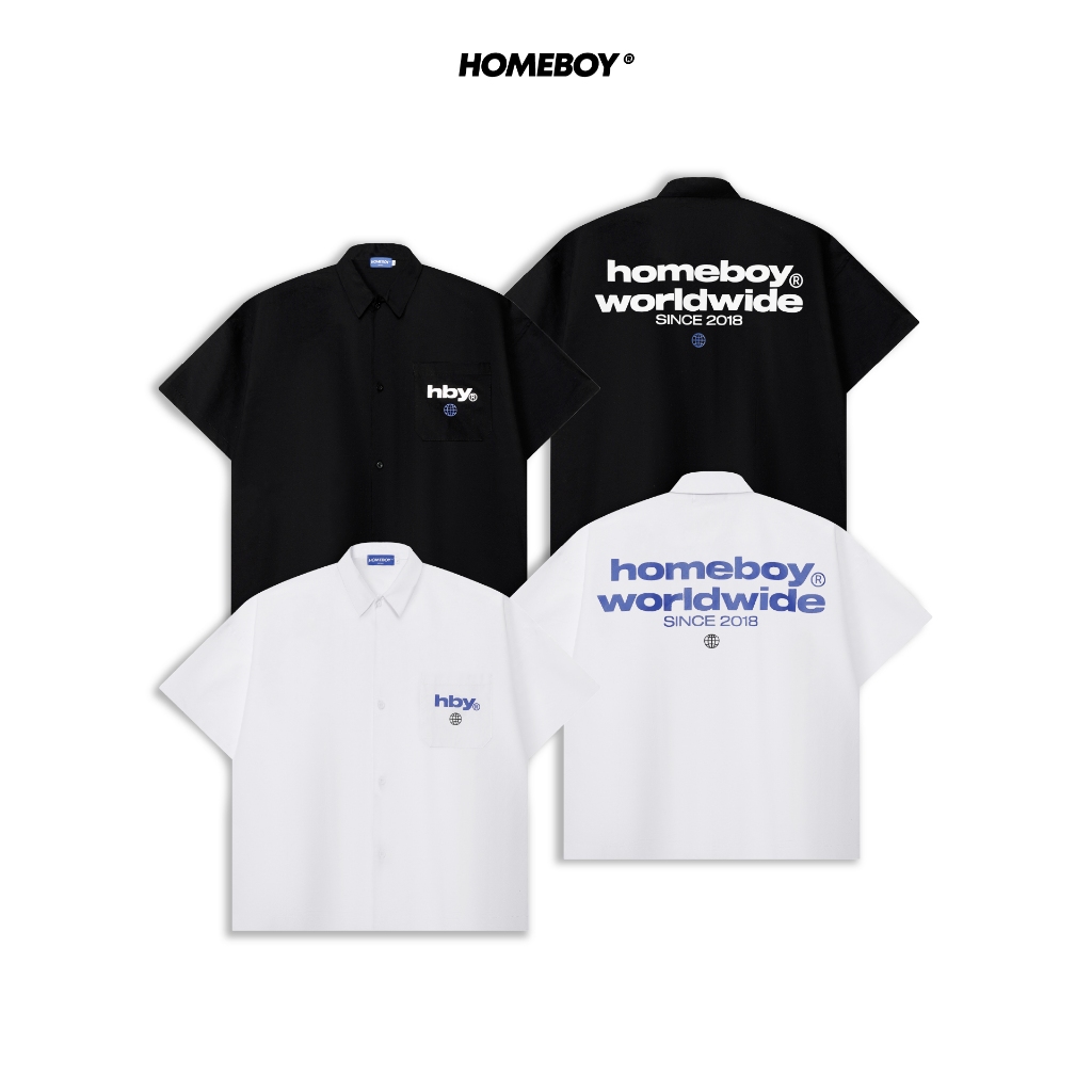 ️[ส่งเร็ว กทม. 1 วัน] ️HOMEBOY เสื้อเชิ้ต รุ่น HB.HOMEWORLD.CROPPED ...