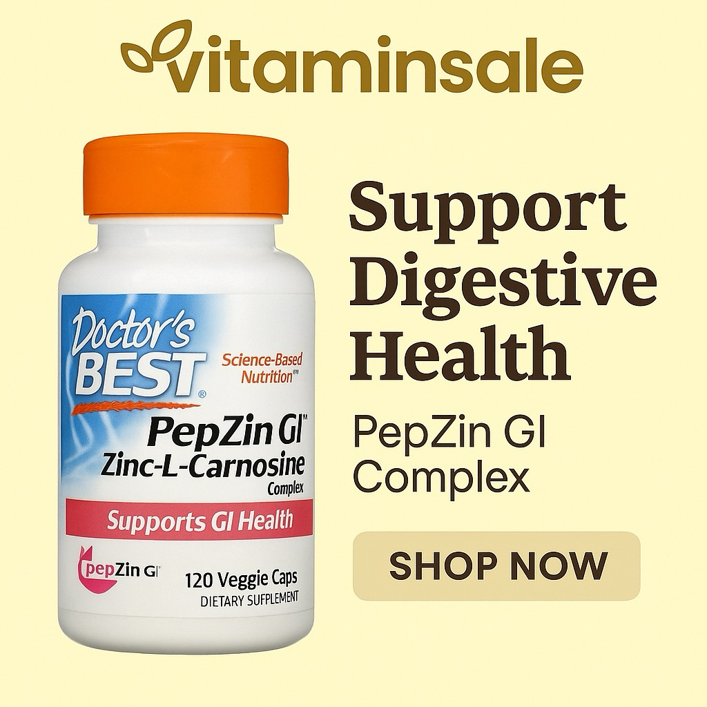 Doctor's Best PepZin GI Zinc-L-Carnosine 120 Caps ซิงก์คอมเพล็กซ์ดูแล ...