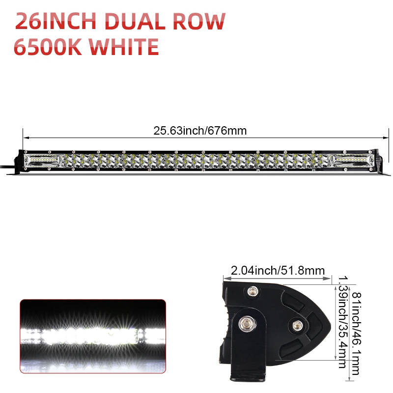 thumbnail image 2 of MYWAY 32-Inch Single Row LED Work Light Bar – 1200W, 30000 Lumen, Spot/Fog, IP68 2 of 5