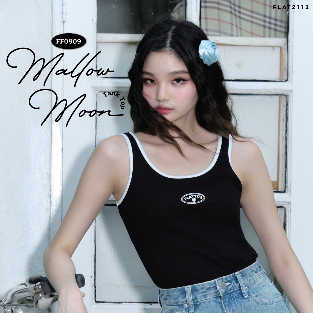 FLAT2112 FF0909 : MALLOW MOON TANK TOP เสื้อกล้าม เสื้อยืด ชุดผู้หญิง ...