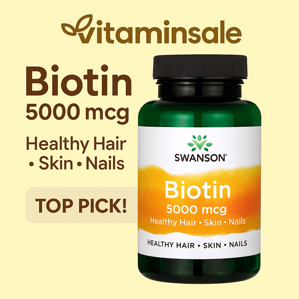 5 X Vendita Biotina 5000 Mcg 100 Capsule Swanson - Foto 9