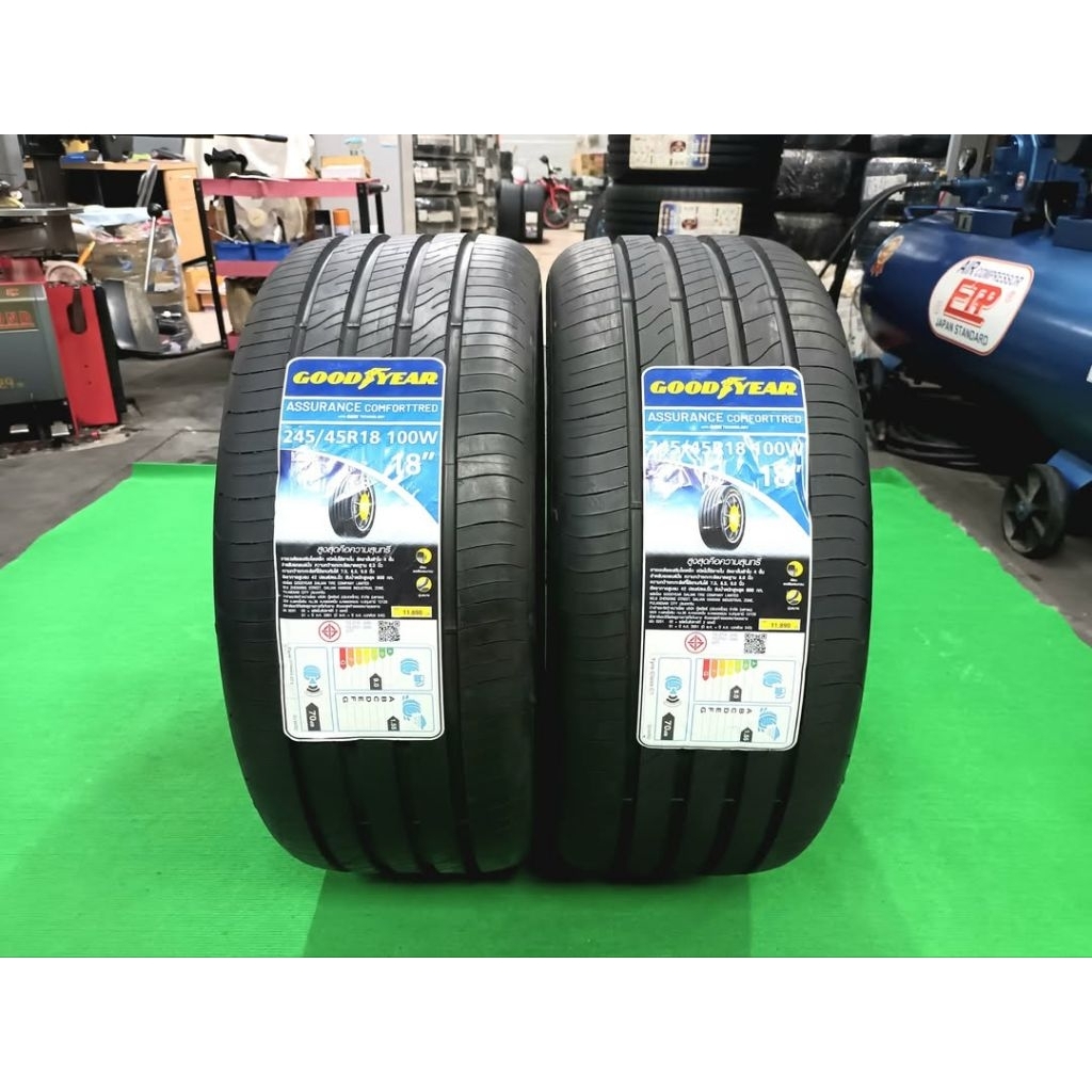 *ราคา 2 เส้น**ยางใหม่ค้างปี 245/45R18 Goodyear Assurance Comforttred ...
