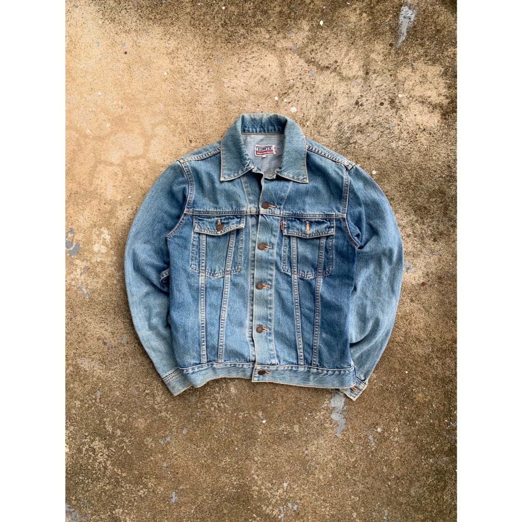 แจ็คเก็ตยีนส์เอ็ดวินวินเทจ 1970 JACKET EDWIN VINTAGE TAG ORANGE 70's ...