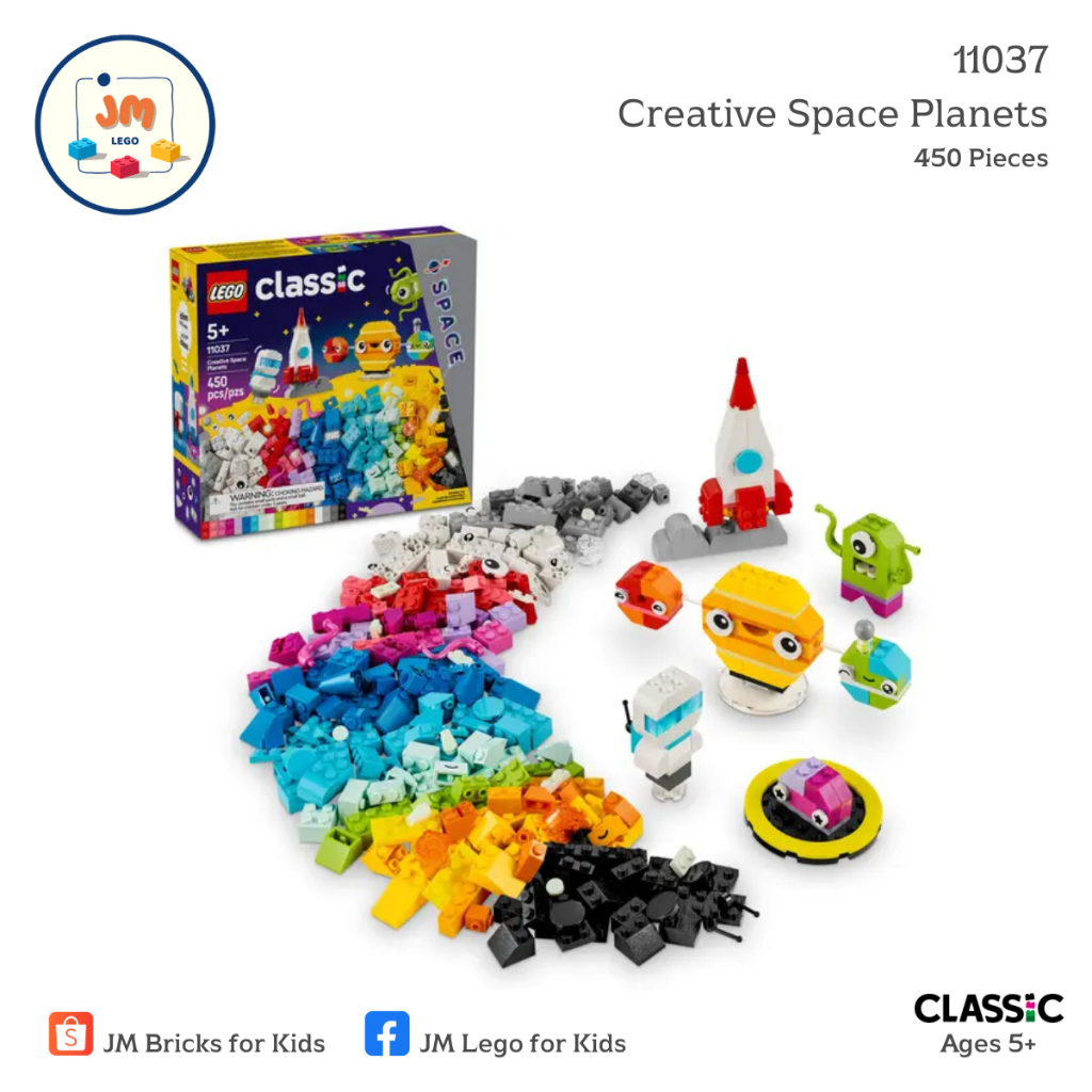 LEGO Classic 11037 Creative Space Planets (450 Pieces) สำหรับเด็กอายุ 5 ...