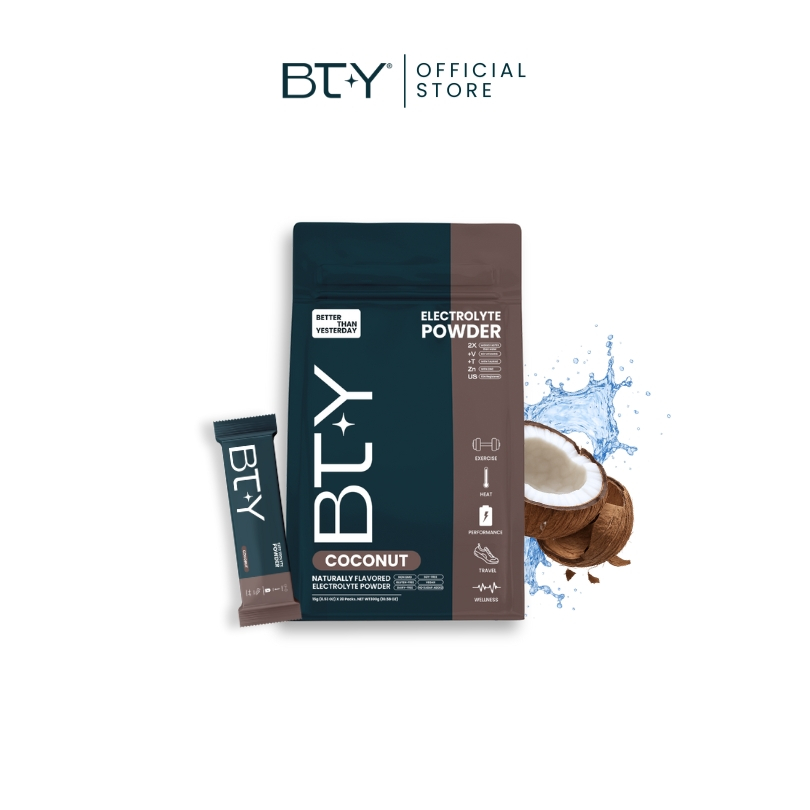 BTY Coconut Flavor บีทีวาย กลิ่นมะพร้าว รูปแบบผงชง จำนวน 1 ถุง บรรจุ 20 ...