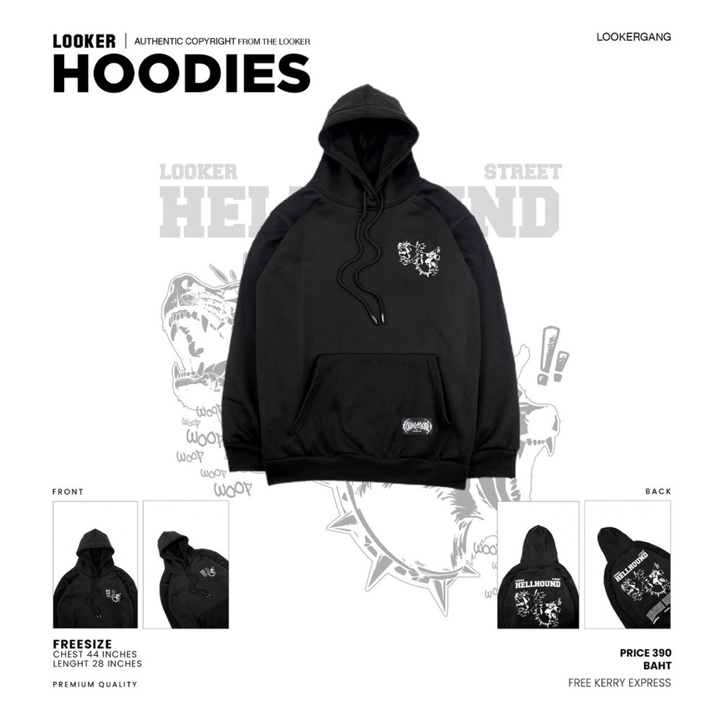 LOOKER HOODIES รวมฮู้ดสกรีนลายใหม่ เสื้อแขนยาวมีฮู้ด
