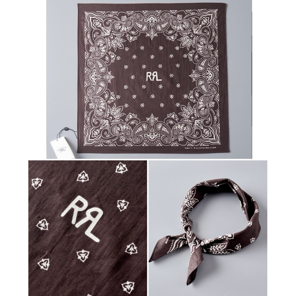 RRL RANCH LOGO BANDANNA ผ้าพันคอ ผูกกระเป๋า | Shopee Thailand