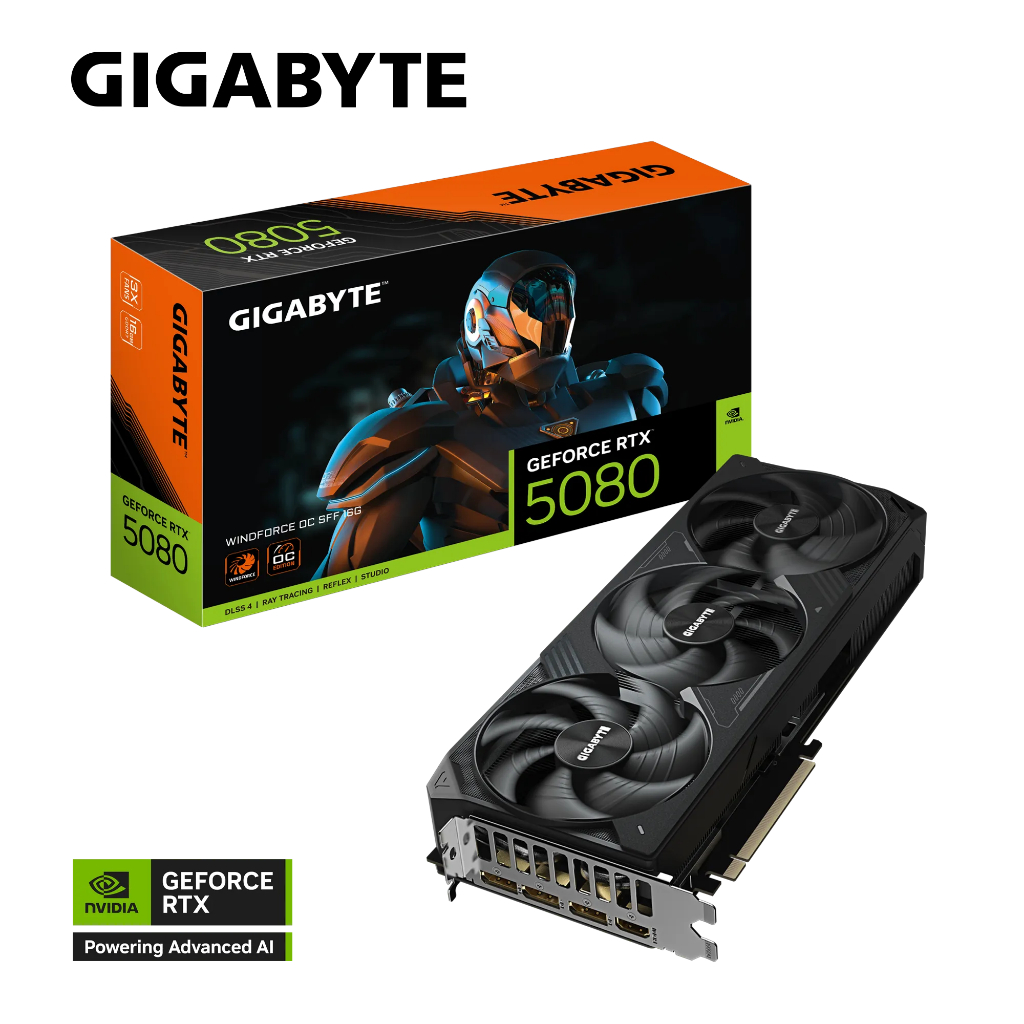 GBT GF RTX 5080 GAMING OC 16G (Rev1.0) GV-N5080GAMOC-16GD | Shopee Thailand