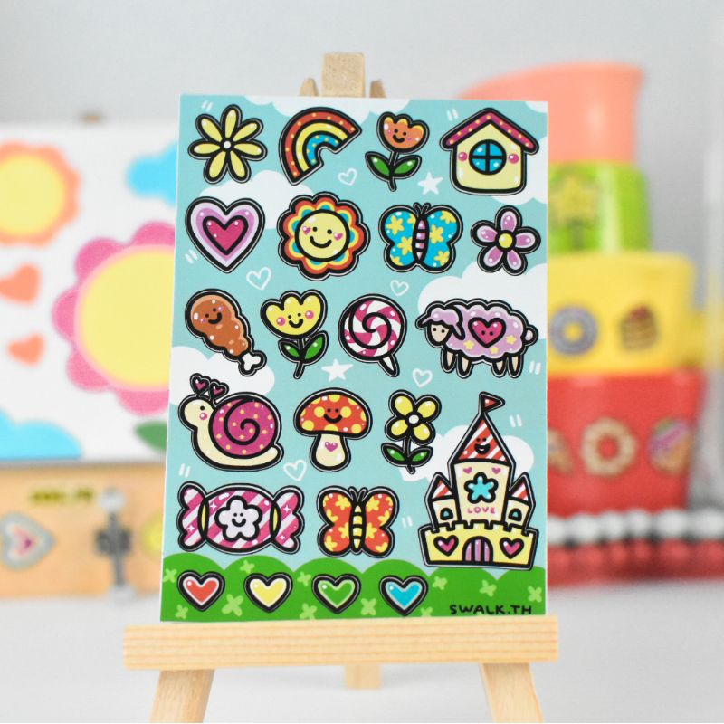 สติ๊กเกอร์น่ารัก My fresh garden (by swalk.th) กันน้ำ ขนาด A7 | Shopee ...