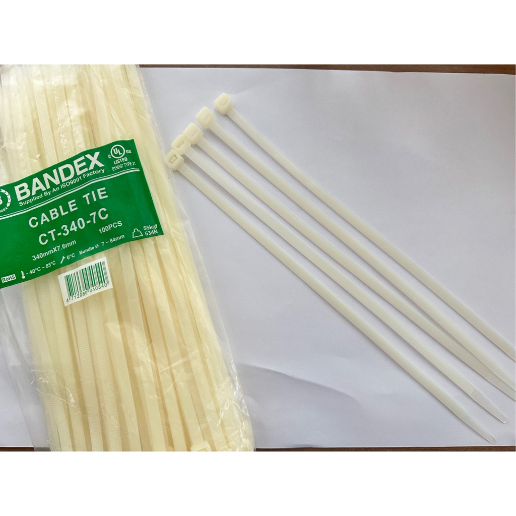 เคเบิ้ลไทร์ 13.5นิ้ว CT-340-7C BANDEX - สีขาว ( 1 Set = 5 เส้น ...