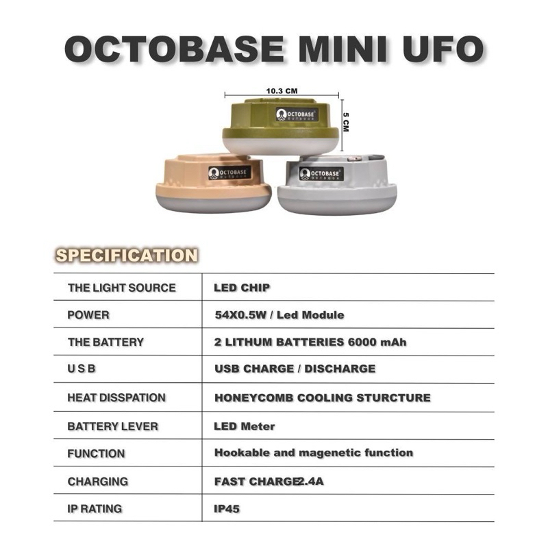 Octobase LED Mini UFO | Shopee Thailand