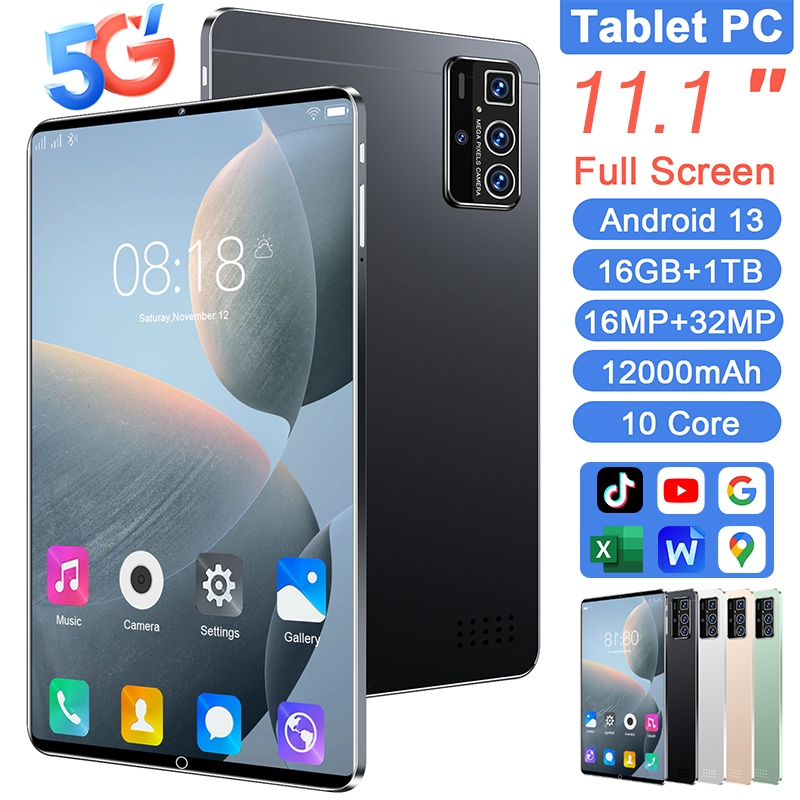 Tab Pro14 หน้าจอขนาดใหญ่11.1 นิ้วแท็บเล็ต 5G แท็บเล็ต Android13 16GB ...
