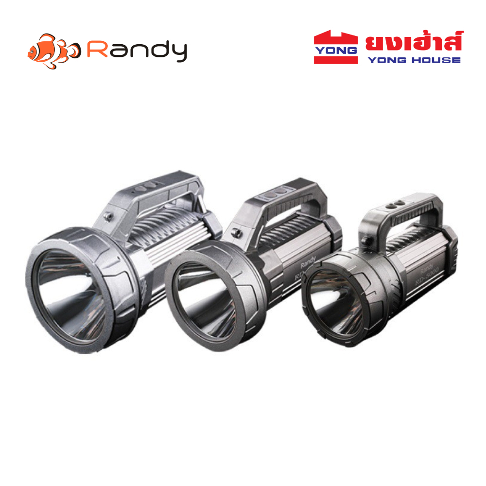 Randy ไฟฉาย RD-5000 RD-6000 RD-7000 3 ขนาด ปุ่มกด 3 ระดับ แบตอึด ไฟฉาย ...
