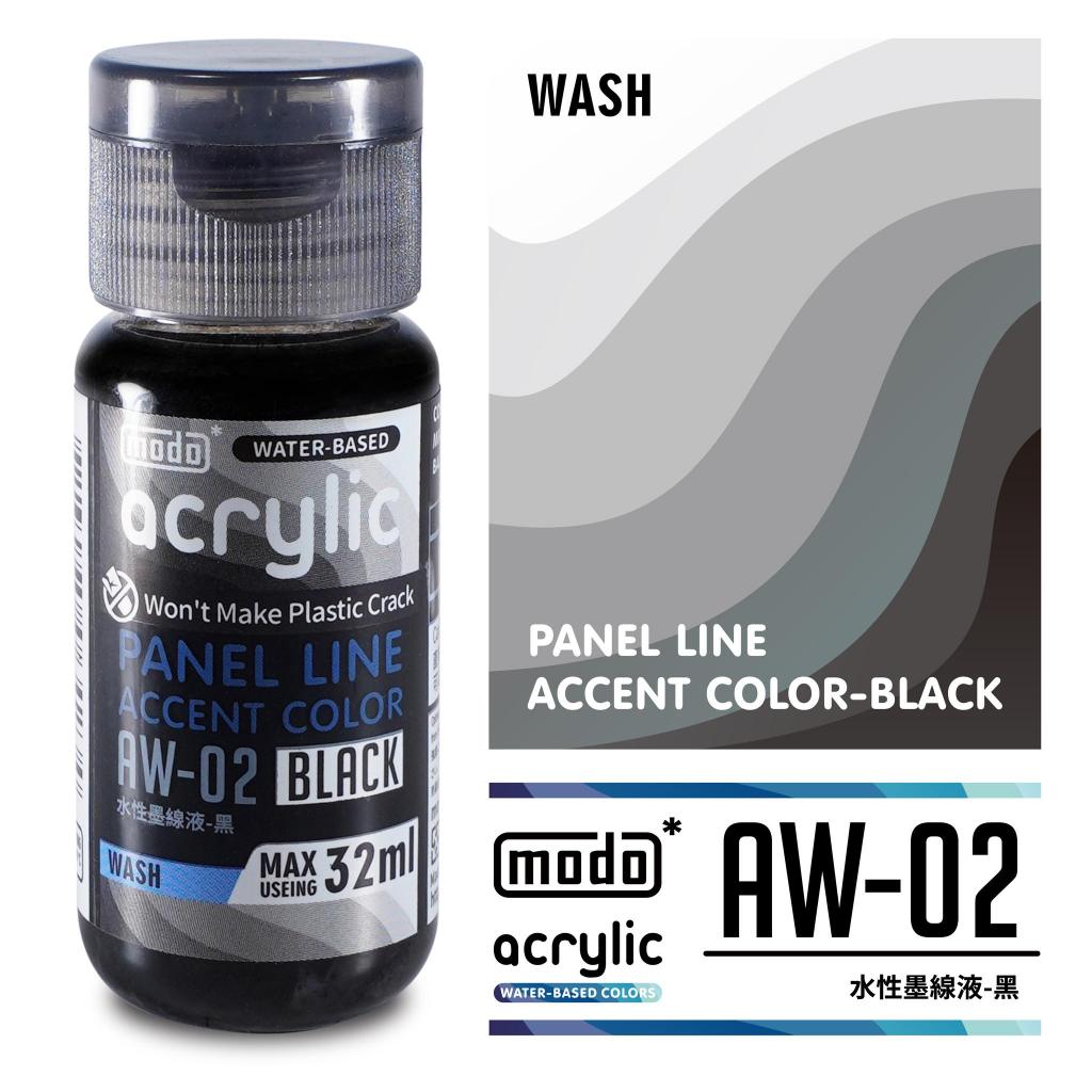 MODO AW02 PANEL LINE ACCENT COLOR BLACK water-based สีตัดเส้น สีว๊อช อะ ...