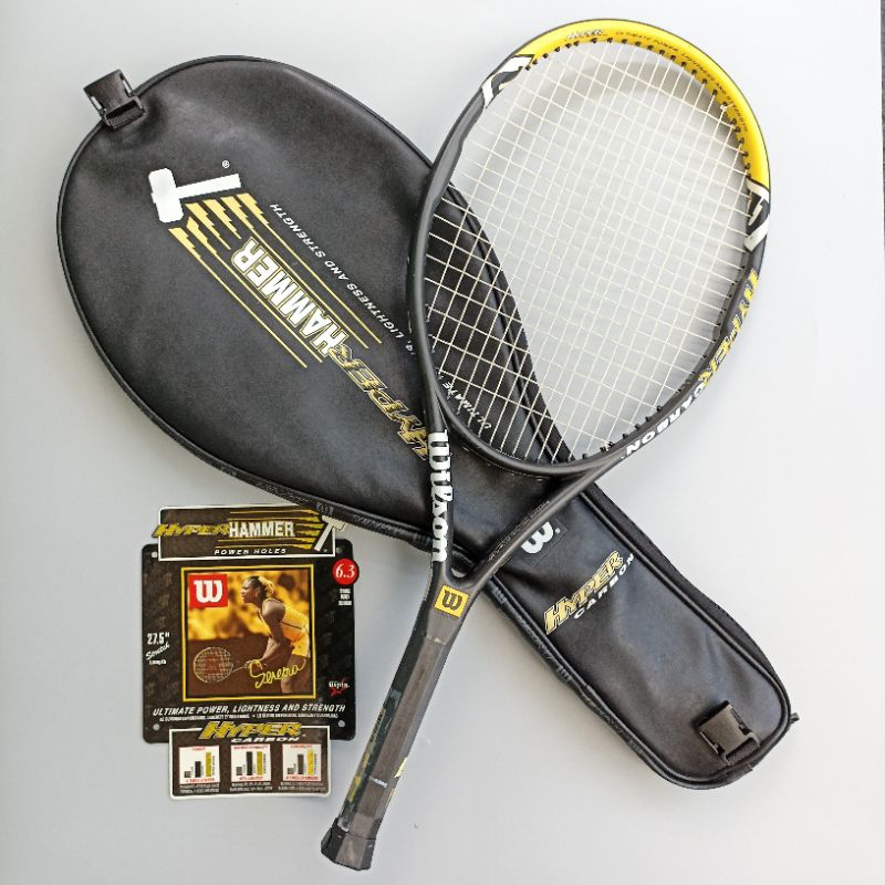 WILSON >> HYPER HAMMER HYPER CARBON 6.3 ไม้เทนนิสมือสอง Tennis Racket ...