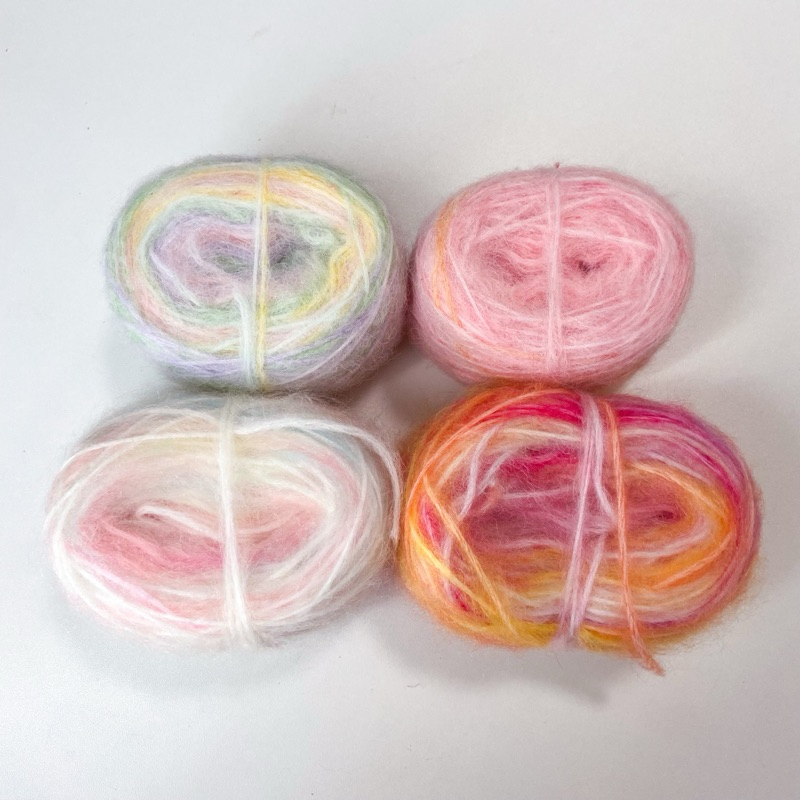 ♡ พร้อมส่ง | Gradient wool yarn ไหมพรมขนสัตว์ไล่สี รุ้ง 25 / 50 g ...