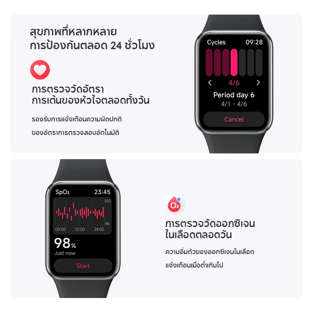Xiaomi Mi Band 9 Pro จอแสดงผล 1.74" AMOLED 60Hz 1200nits การจัดการสุขภาพหลายมิต Smart Band 9 Pro แบตอึด 21 วัน https://wayoza.com