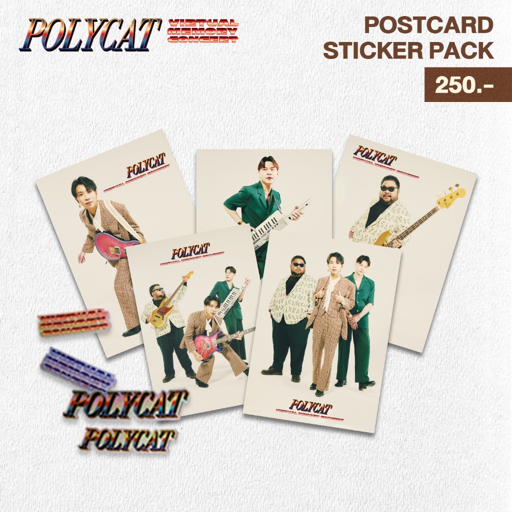 Postcard & Stickers Pack : Polycat Virtual Memory Concert | Shopee Thailand