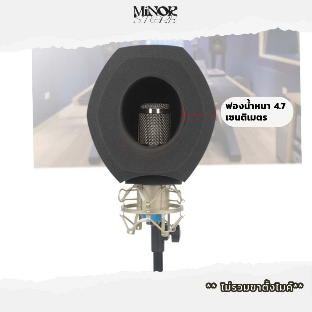 Minor RFX-F กันเสียงสะท้อนสำหรับไมค์ ลดเสียงรบกวน เสียงลมปะทะไมค์ ...