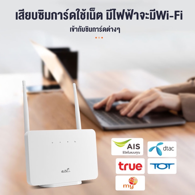 R8B เราเตอร์ใส่ซิม 4G ตัวปล่อยสัญญาณ WiFi ความเร็ว 300Mbps รองรับ 32 ...