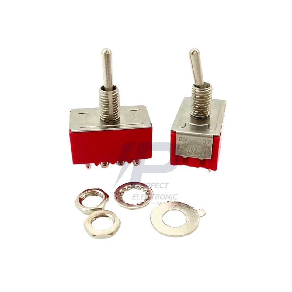 MTS-402, MTS-403 Mini Toggle Switch 4PDT สวิตช์โยกขนาดเล็ก 12 ขา 2 ...