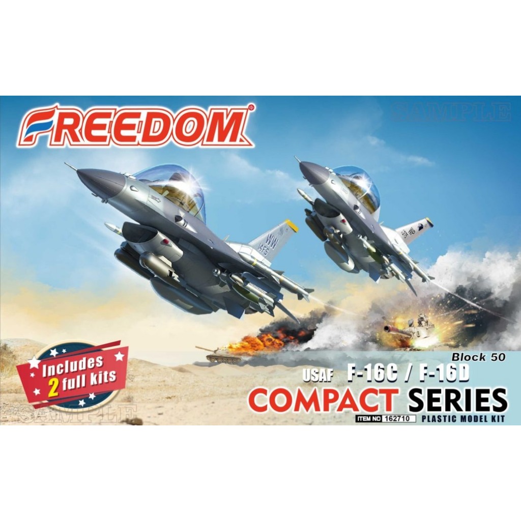 โมเดลประกอบ Freedom Model Kit FDM162710 USAF F-16C/D Block 50 Compact ...