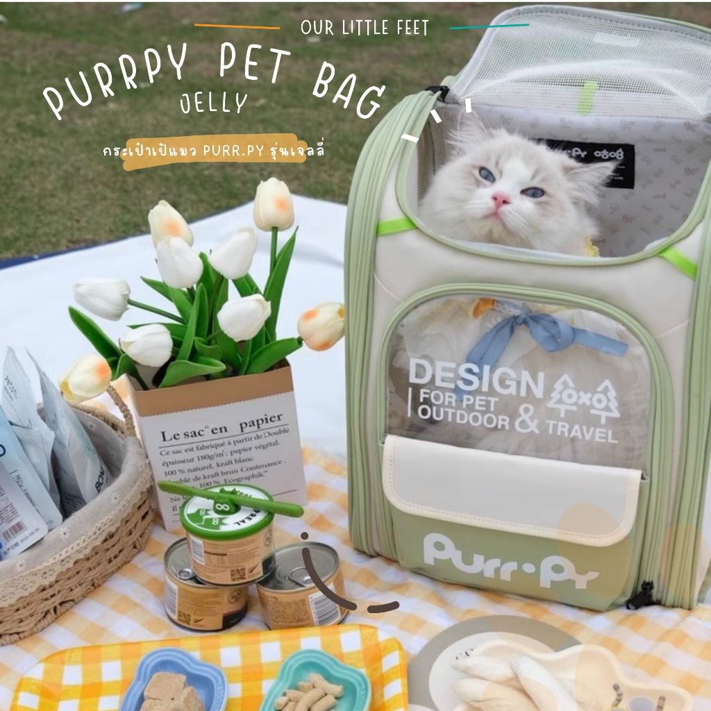 กระเป๋าเป้ Purrpy รุ่น Jelly น้ำหนักเบาระบายอากาศสีสวยหวานมาก | Shopee ...
