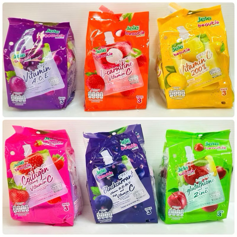 Jele เจเล่บิวตี้ ขนาด 140กรัม แพ็ค 3 ถุง (เลือกรสได้) | Shopee Thailand