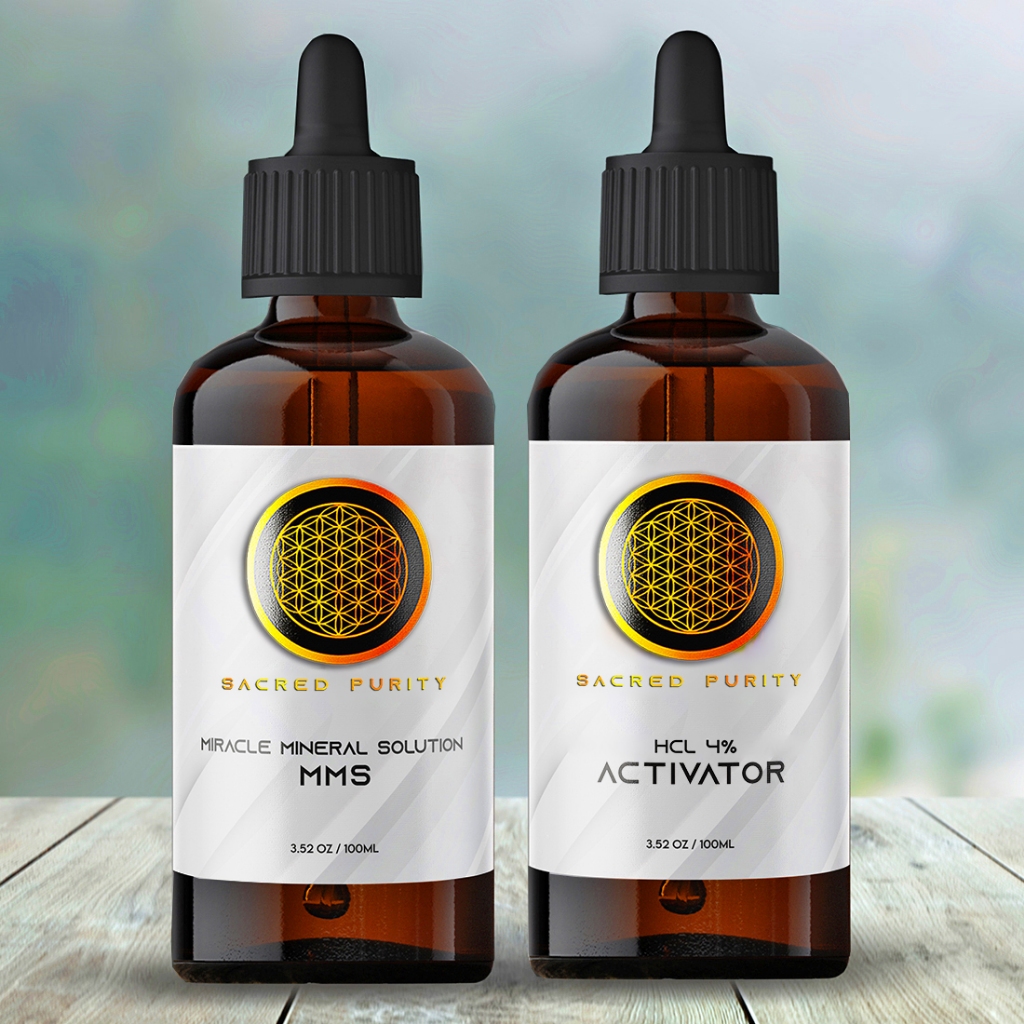 MMS (Miracle Mineral Solution) + HCL 4% Activator 100ml (3.5 OZ ...