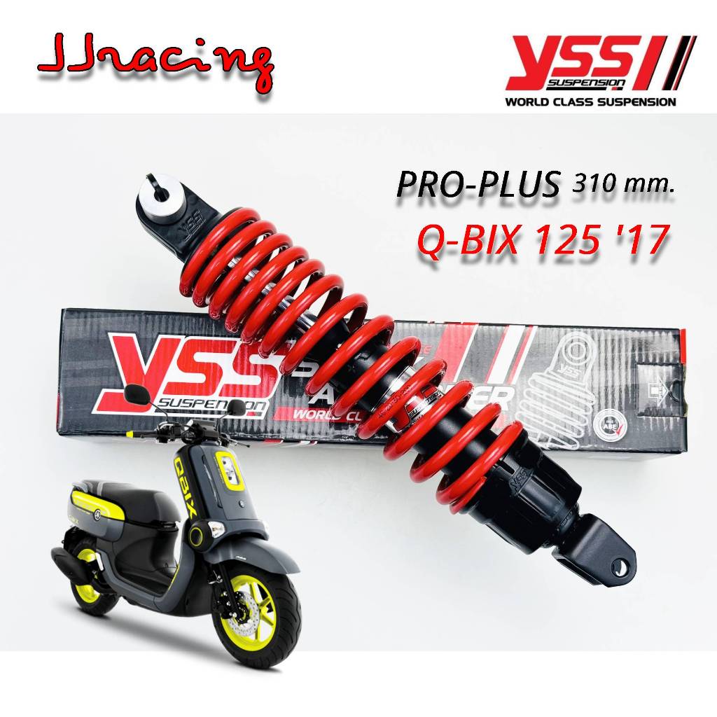 โช๊ค YSS Pro Plus Q-Bix QBIX ปี2017ขึ้นไป โช๊คหลัง สปริงสีแดง ยาว 310 ...