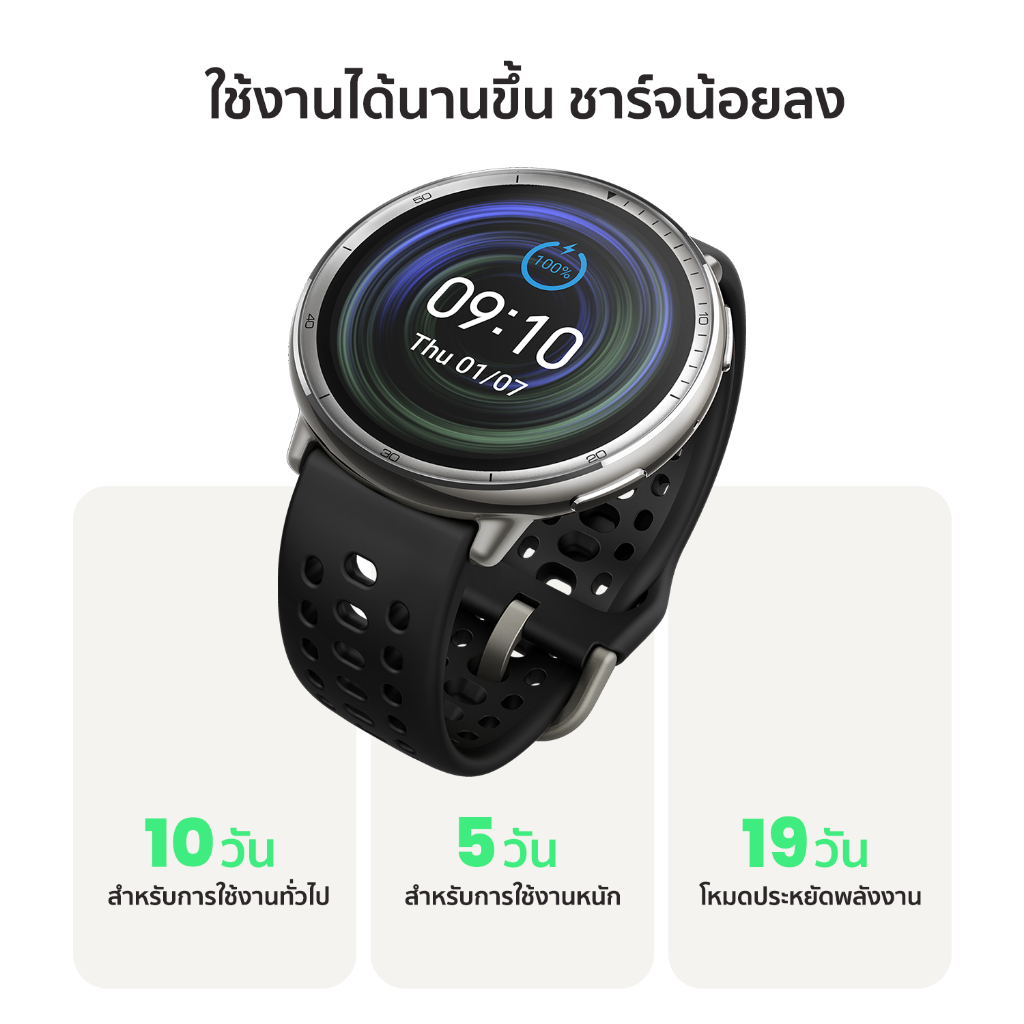 Amazfit Active 2 (Standard Version) 44mm Smartwatch พร้อมระบบGPS 5 ระบบดาวเทียม โหมดกีฬา160+ แบตนาน 19 วัน