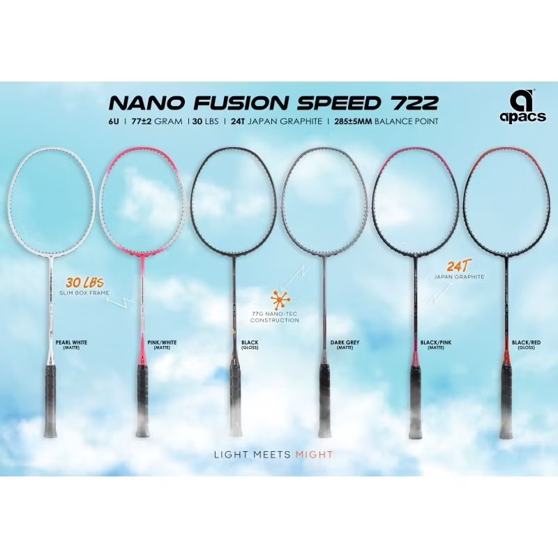Apacs Nano Fushion 722 (6U/G2) ไม้แบดมินตัน (สินค้าลิขสิทธิ์แท้ 100% ...