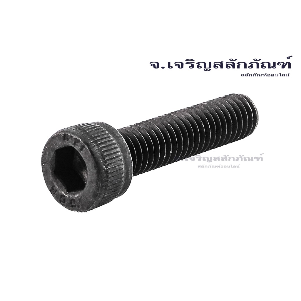 น็อตหัวจมดำแข็ง M6 ยาว 12-60 mm เกลียวซ้าย เกรด 12.9 น็อตตัวผู้เกลียว ...