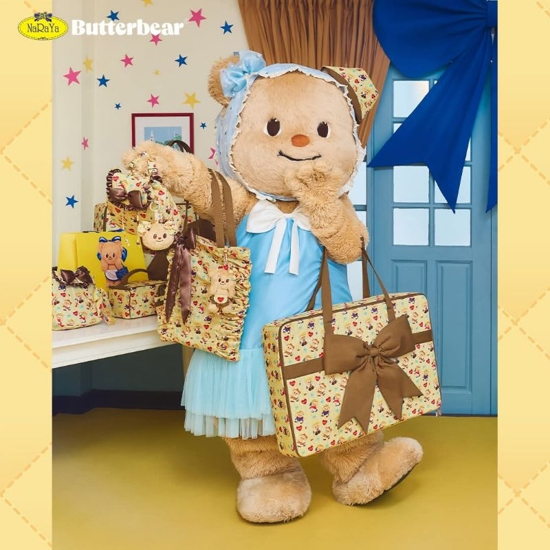Butterbear พร้อมส่ง📦 NaRaYa x Butterbear กระเป๋าผ้า + 🛍ถุงกระดาษ