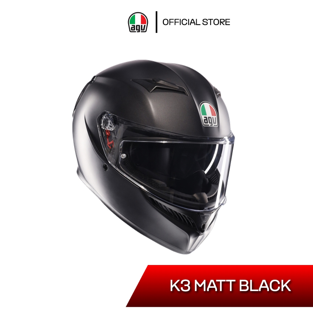 agv k3 matte black  Helmet scratch and Pinlock ready visor is designed for maximum vertical and lateral visibility  AGV K3 / MATT