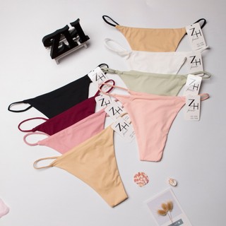ZH.6759 Quần lót nữ G-String màu trơn, bikini sexy eo thấp G-String