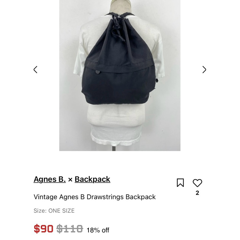 agnes b. black shoulder bag made in japan (used) | Shopee Thailand