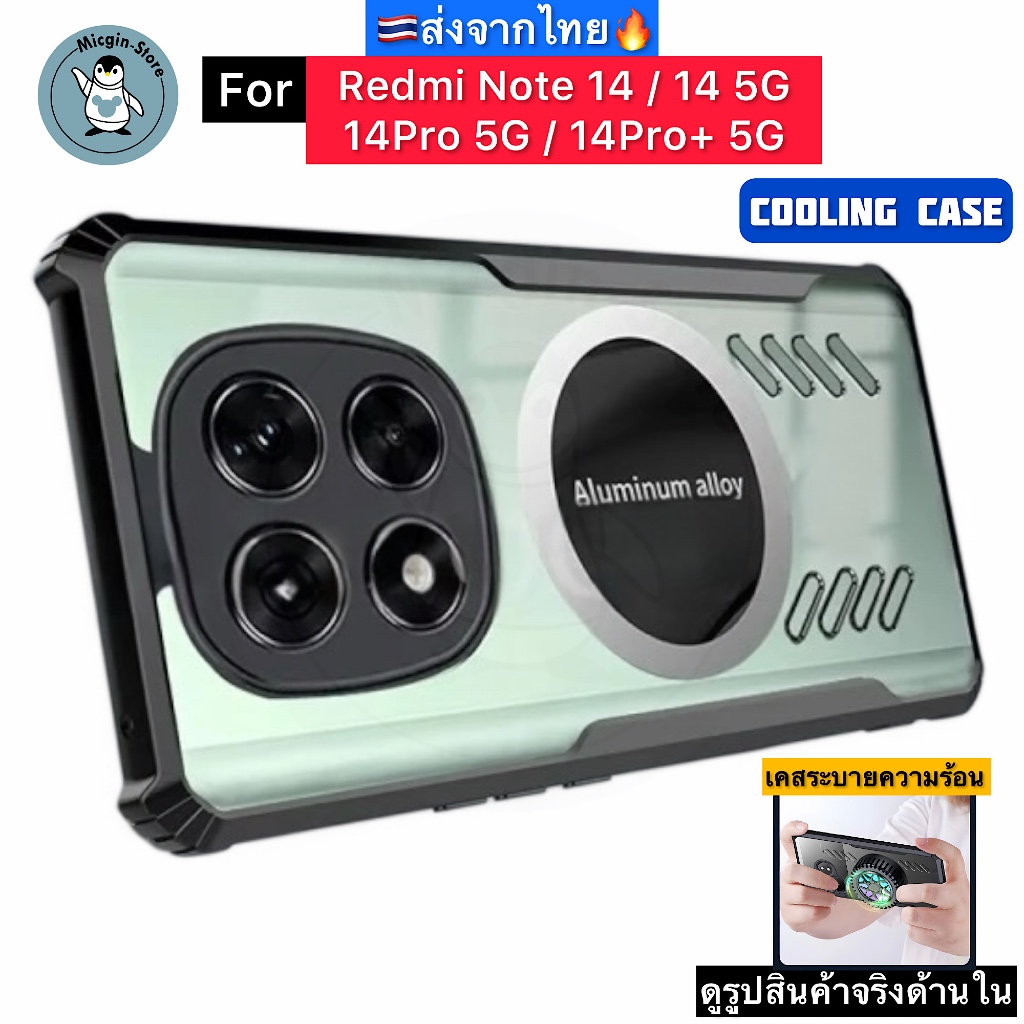 เคส Redmi Note 14 / 14 5G / 14Pro 5G / 14Pro+ 5G 🔥Cooling Case เคสระบาย ...