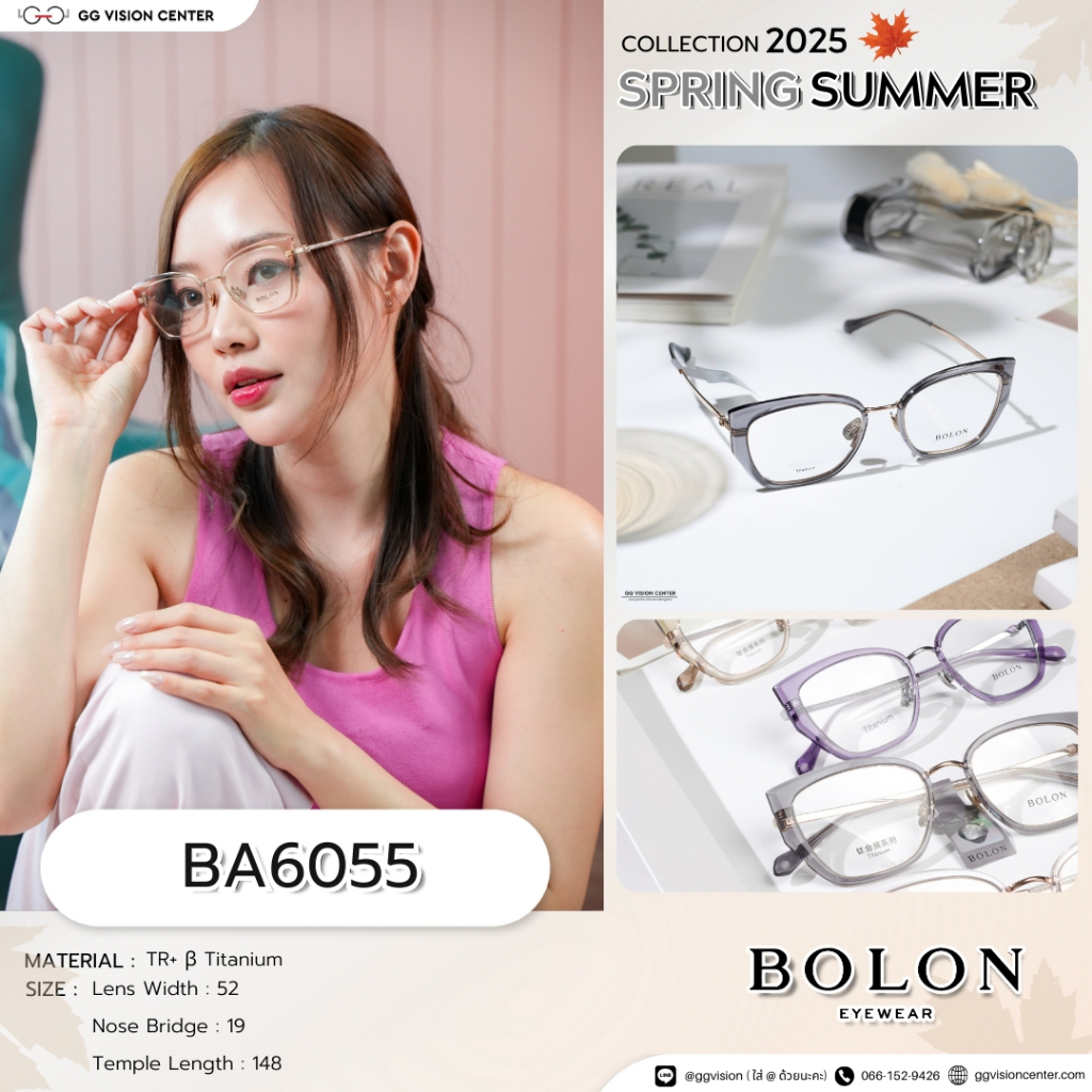 BOLON Eyewear รุ่น Marrakech รหัส BA6055 แว่นตาโบลอน Collection Spring ...
