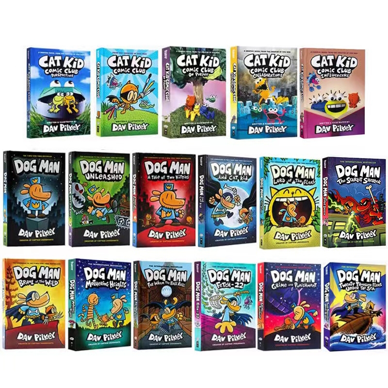 Hardcover】Dog Man Series Books Set 17books dogman Childrens