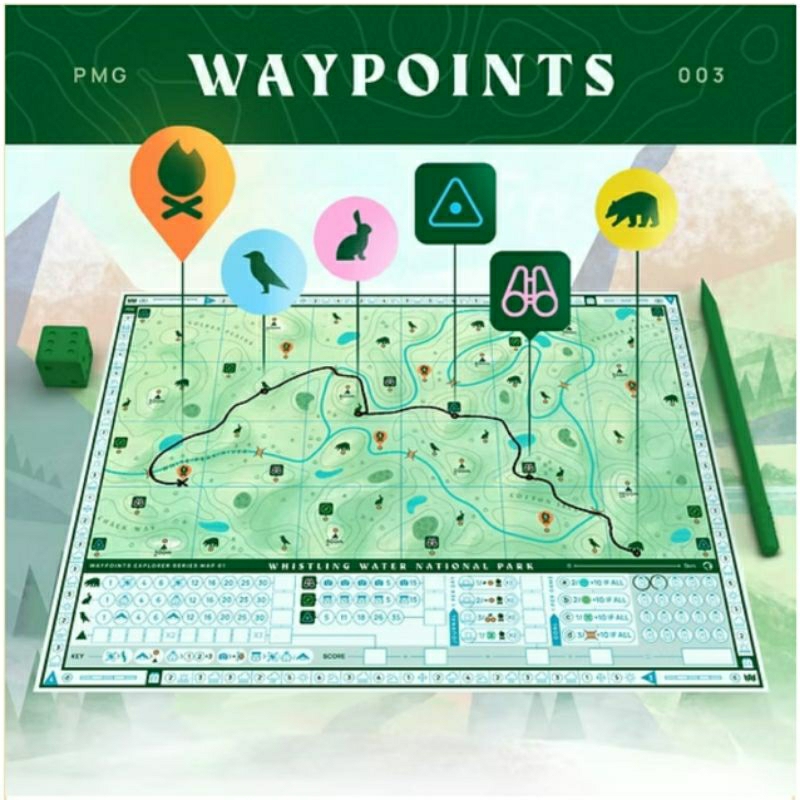WAYPOINTS-Roll & Write Game.ท่องเที่ยวไปในผืนป่าใหญ่ เลือกเดินทางไปทำ ...