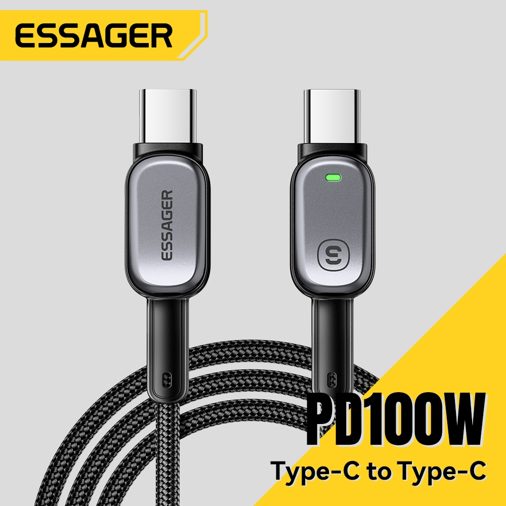 สาย USB Type-C ESSAGER ชาร์จเร็ว 100W สำหรับอุปกรณ์ Type-C