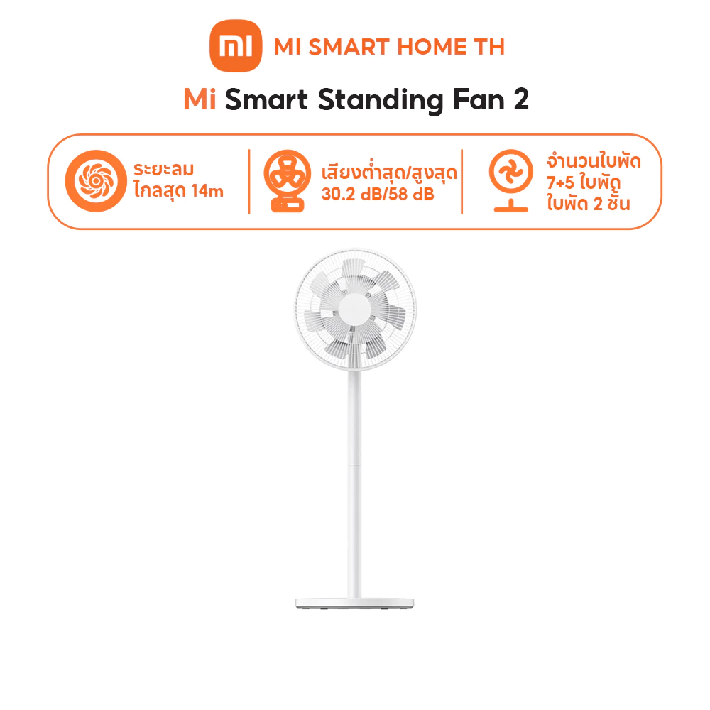 4. Mi Smart Standing Fan 2&nbsp;&nbsp;พัดลมใยพัด 7+5 ใบ