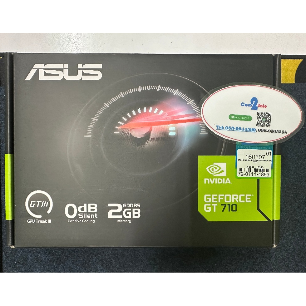 VGA ASUS GEFORCE GT 710 2GD5 SL BRK EVO - 2GB DDR5 การ์ดจอ GT สินค้ามือ ...