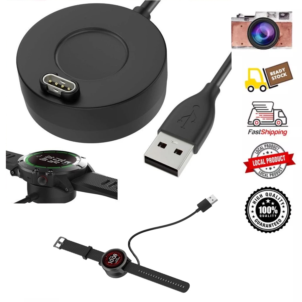 Ruentech Cavo Di Ricarica Per Garmin Vivoactive 3/4, Fenix 5/6/7, Forerunner 245/935/945 E Molti Altri (compatto E Sicuro)