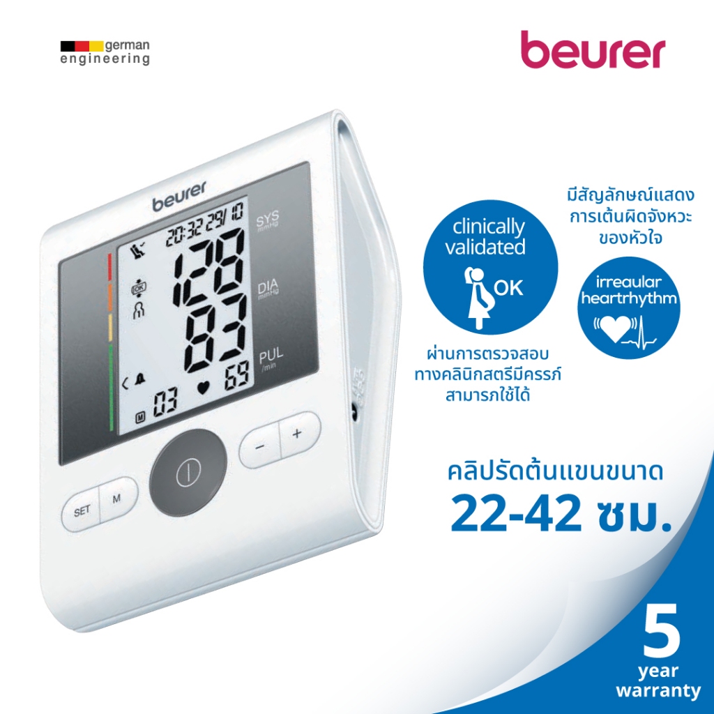 beurer BM28 เครื่องวัดความดันโลหิตที่ต้นแขน | Blood Pressure Monitor BM 28