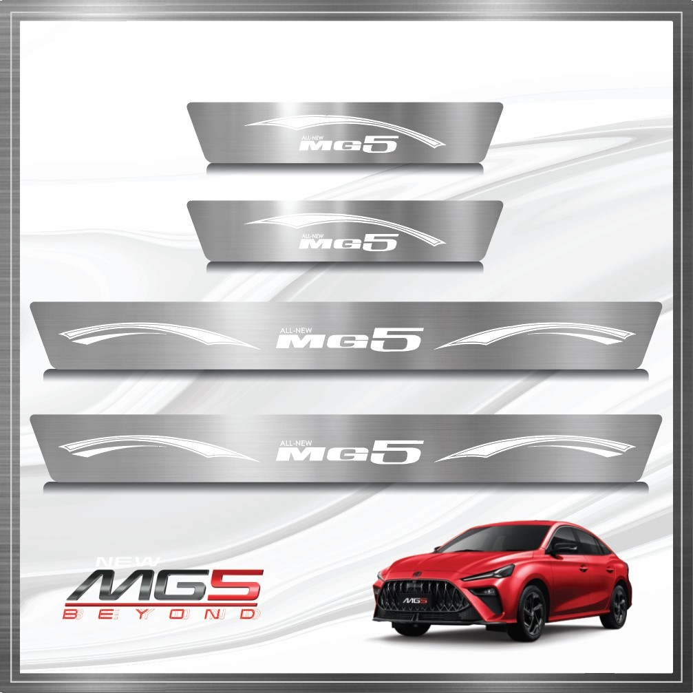 ชายบันได (Scuff Plate) กันรอยประตู สแตนเลส MG 5 (4 ชิ้น) | Shopee Thailand